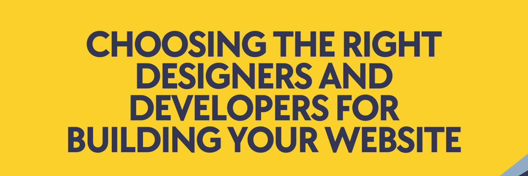 Choosing the Right Designers and Developers for Building Your Website